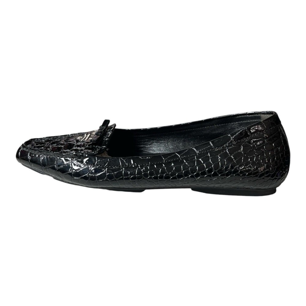Prada Patent Leather Crocodile Print Moccasin Loafer Slip On Size EU 38.5 US 8.5 - Picture 3 of 6
